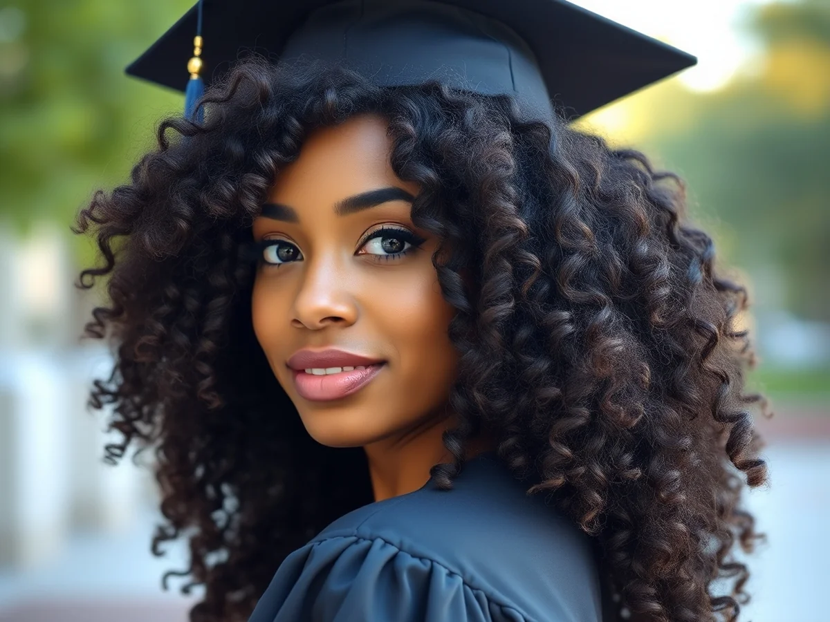 Natural Curls Look - women grad hairstyles