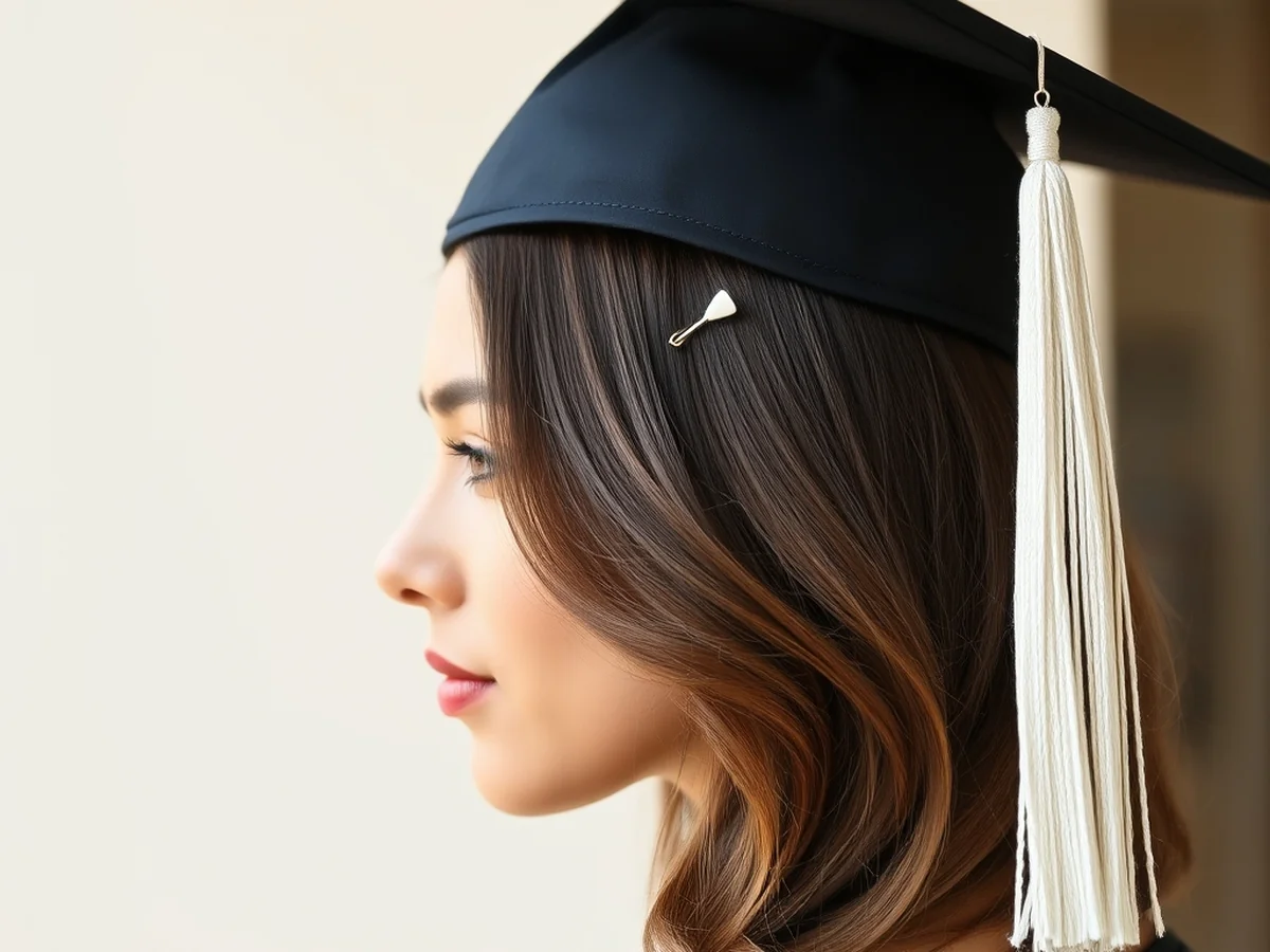 Pinned Back Layers - women grad hairstyles