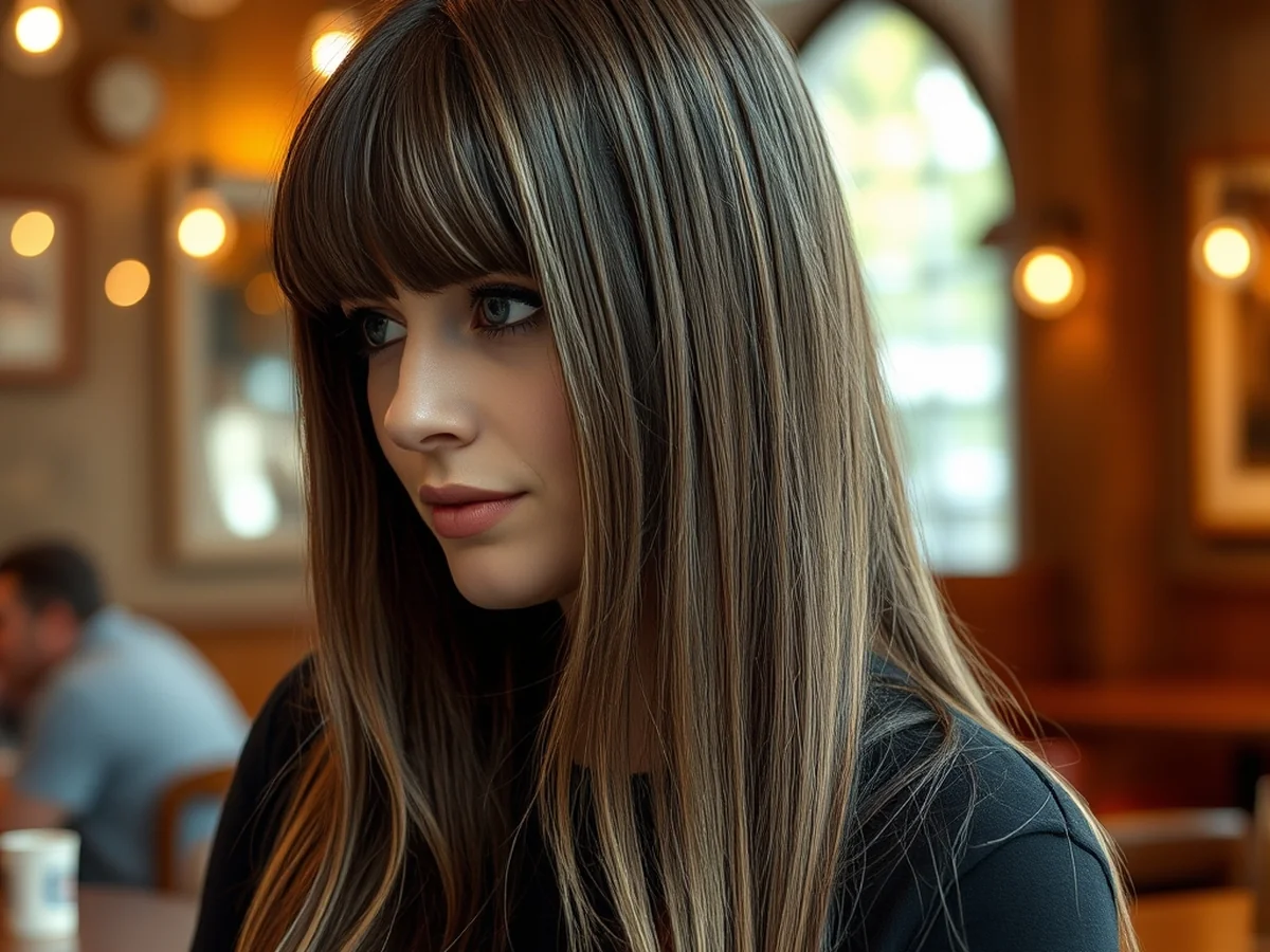 Curtain Bangs Style - women long hairstyle