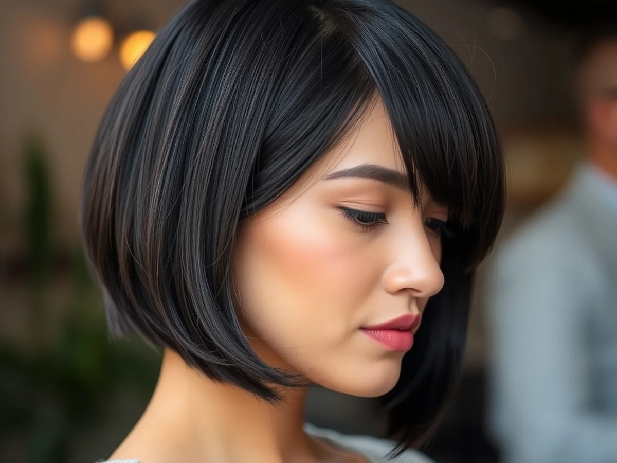 Jawline Grazing Bob - women micro bob hairstyles