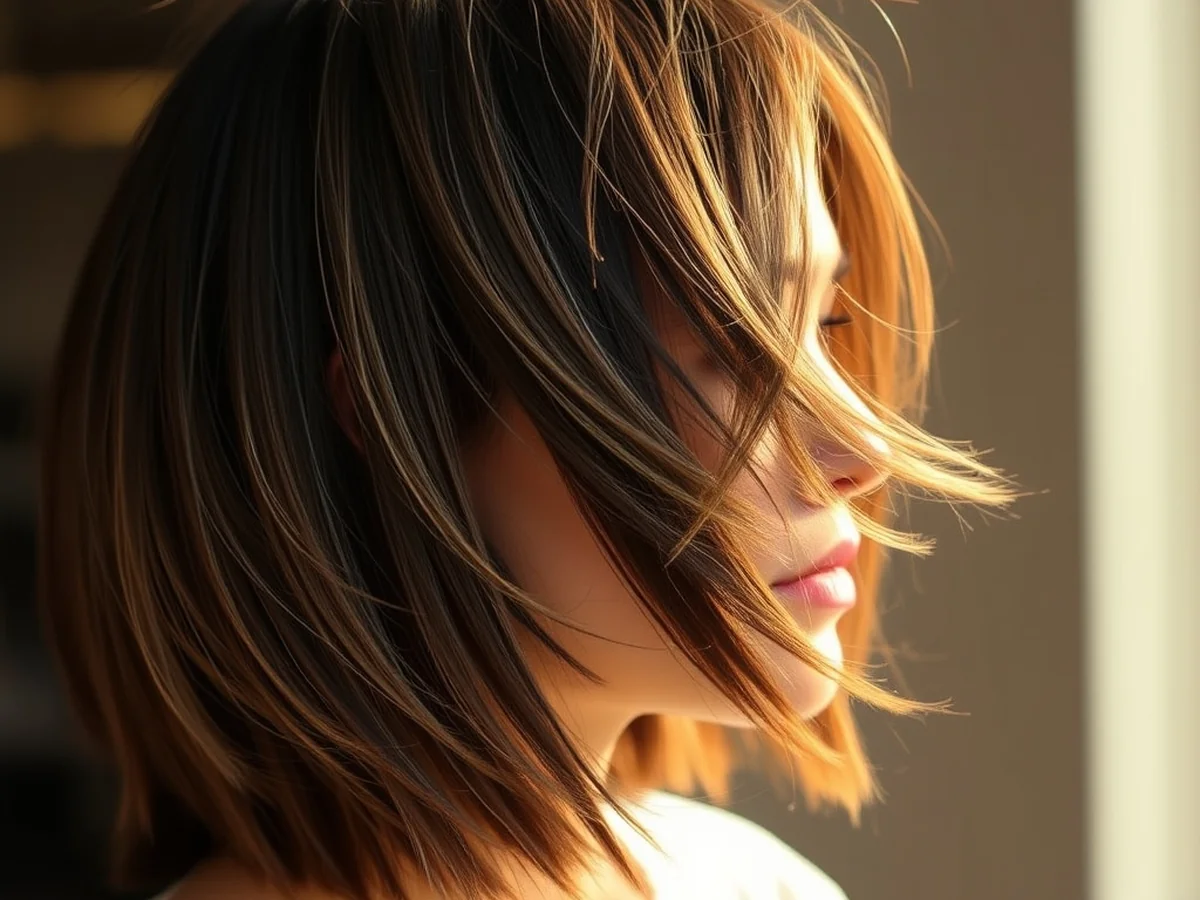 Side Part Micro Bob - women micro bob hairstyles