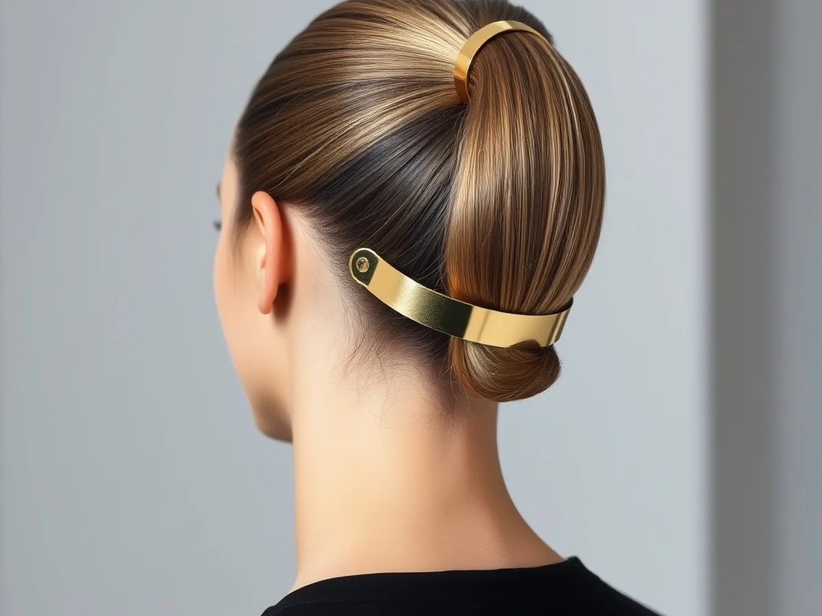 Minimalist Metal Ponytail - women ponytail hairstyles