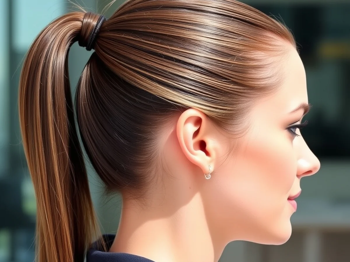Professional Office Ponytail - women ponytail hairstyles