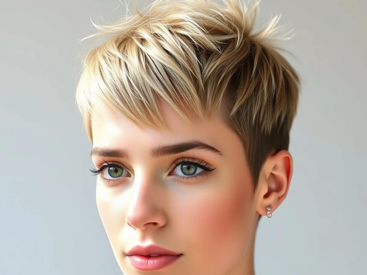 Spiky Fringe Pixie - women short spiky hairstyles