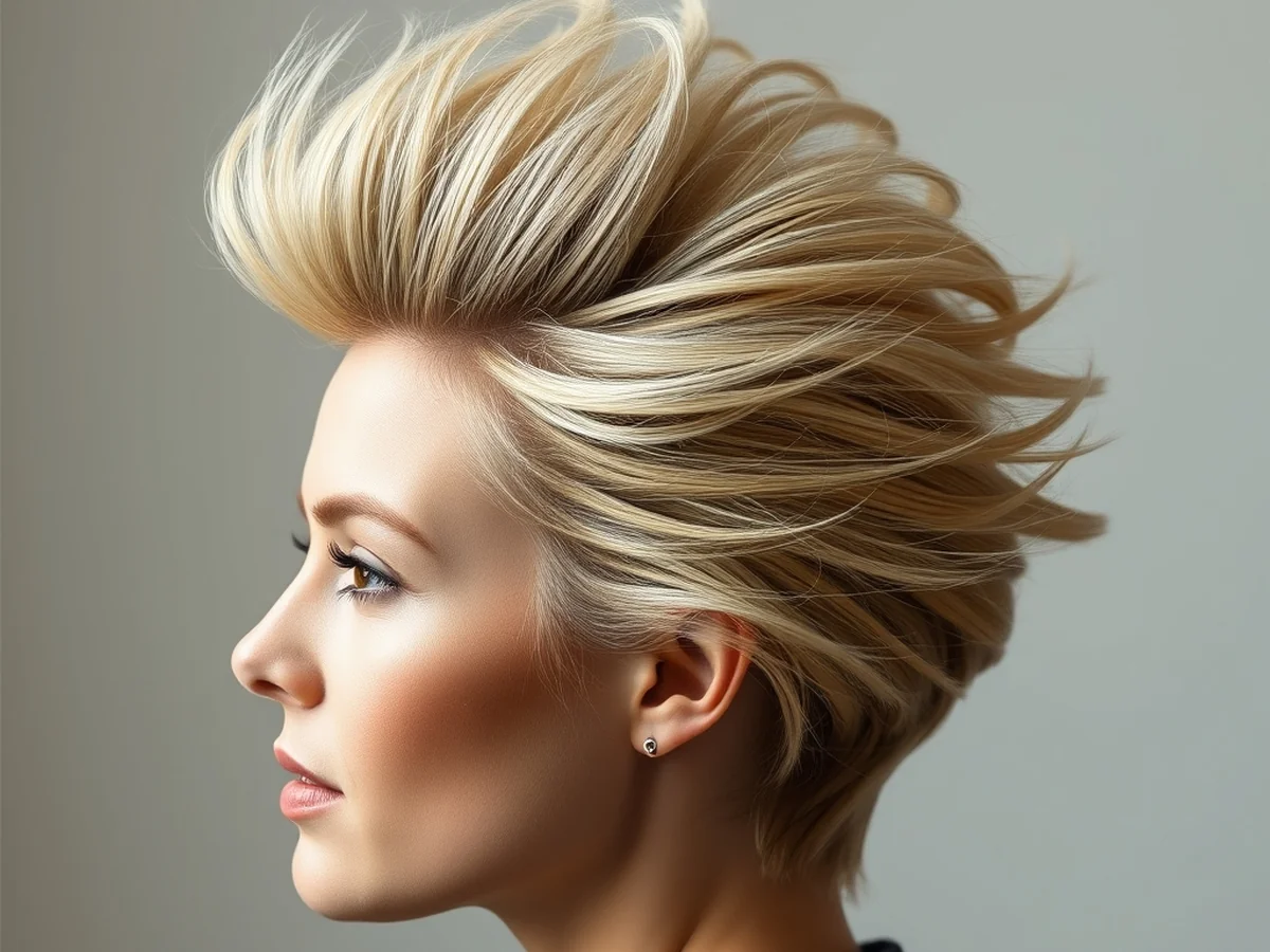 Voluminous Spiky Crown - women short spiky hairstyles