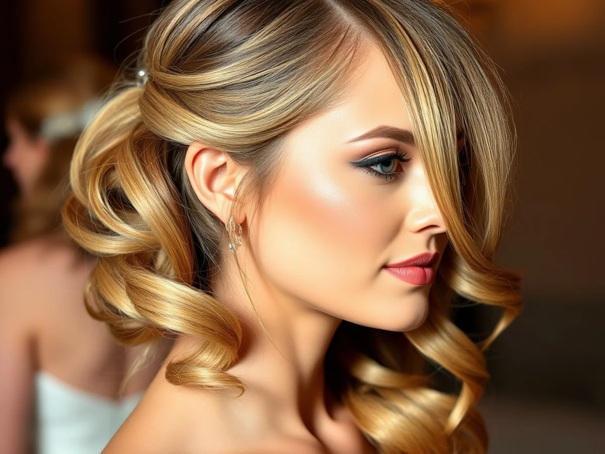 Deep Part Waves - bridesmaid hairstyles