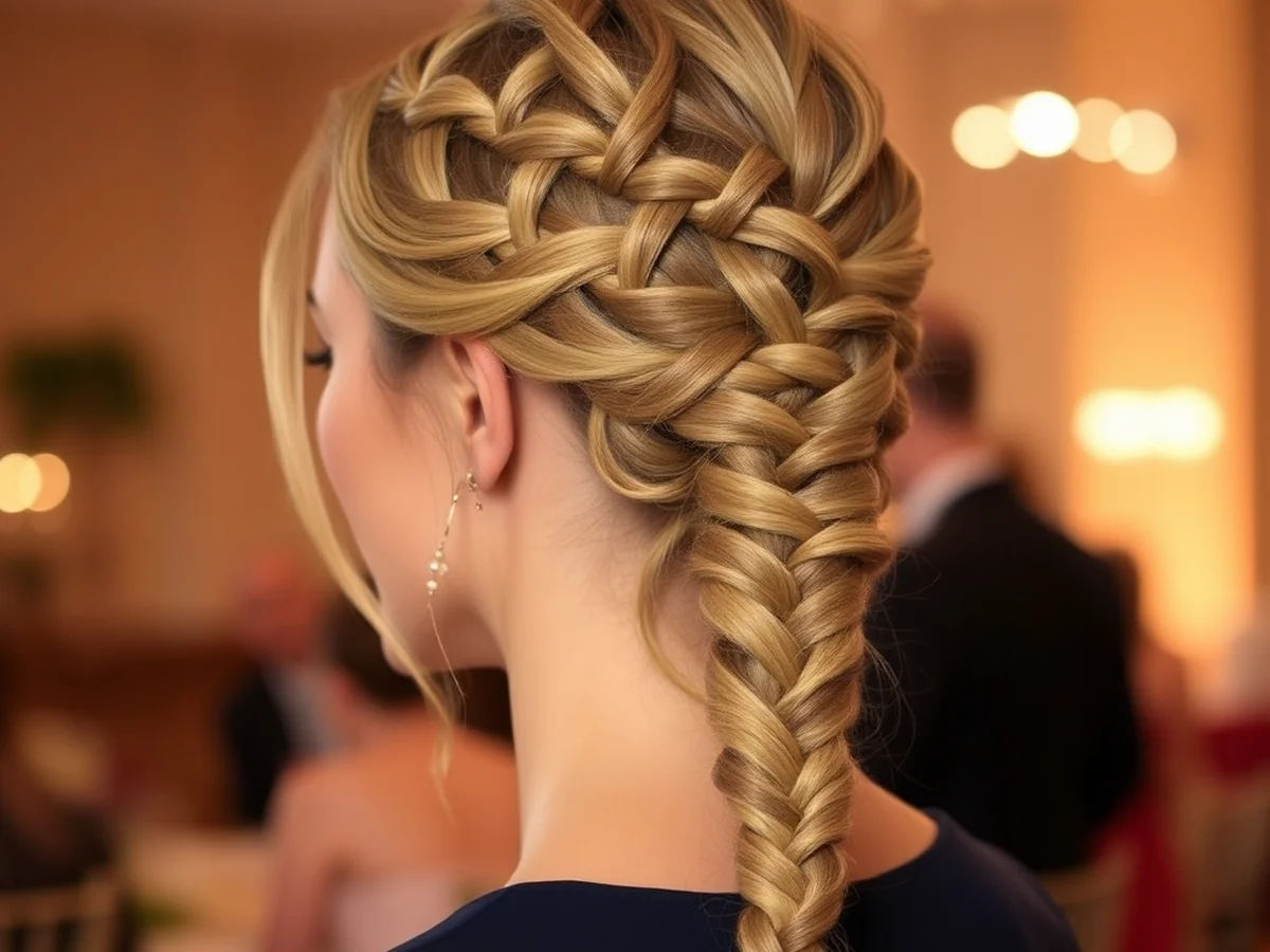 Fishtail Braid Accent - bridesmaid hairstyles