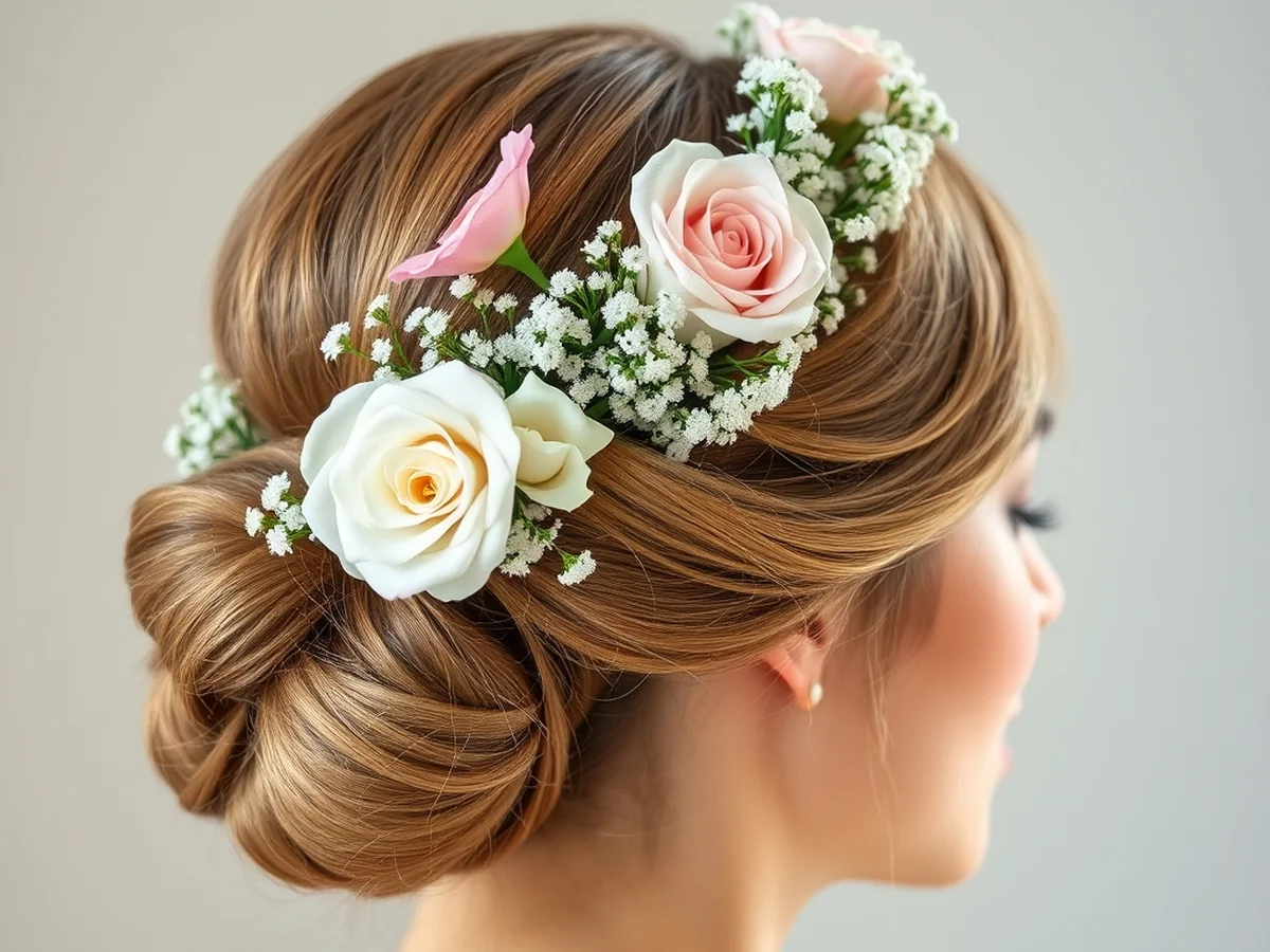 Floral Crown Updo - bridesmaid hairstyles ideas