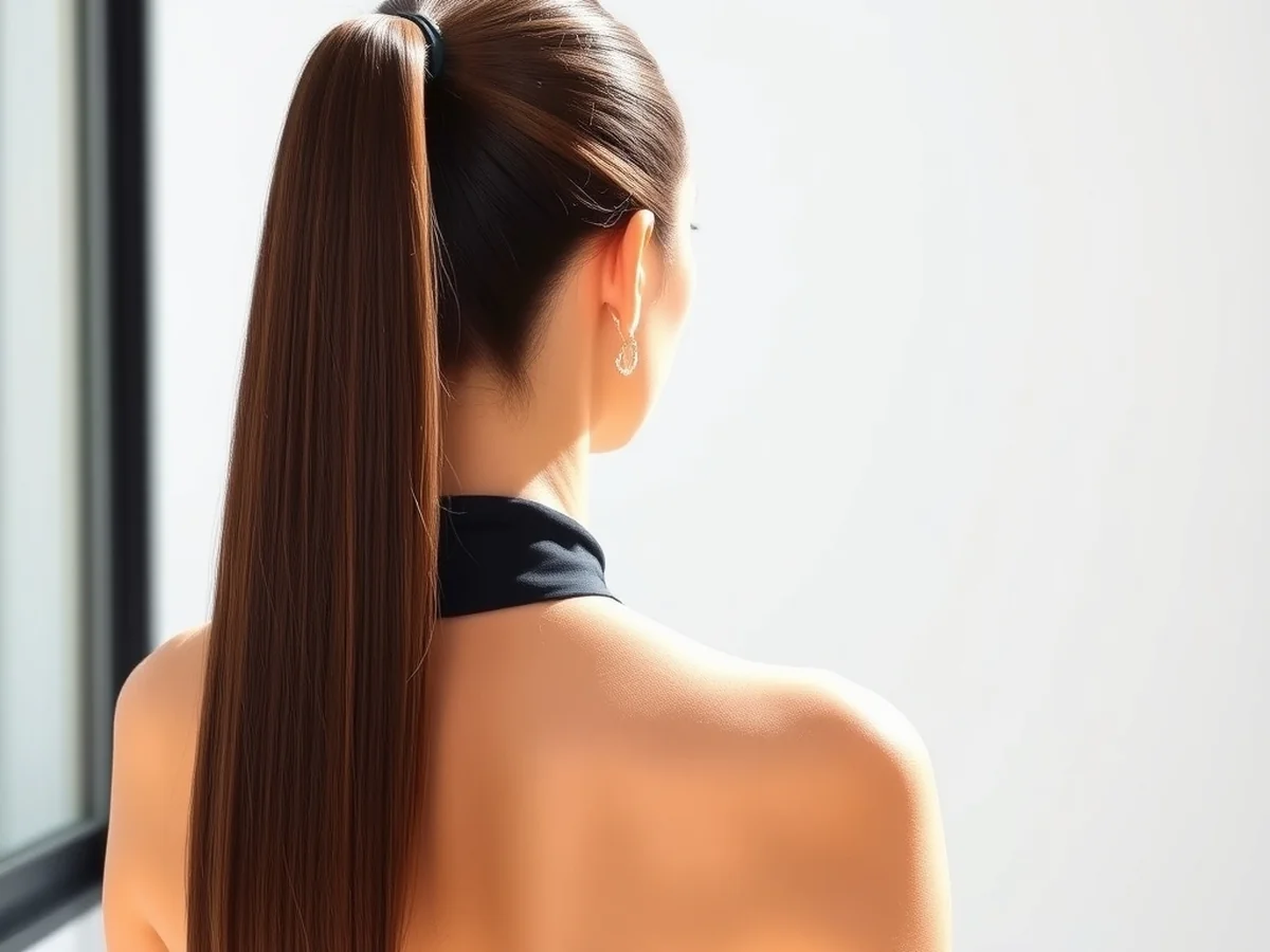 Sleek Ponytail Extension - bridesmaid hairstyles ideas