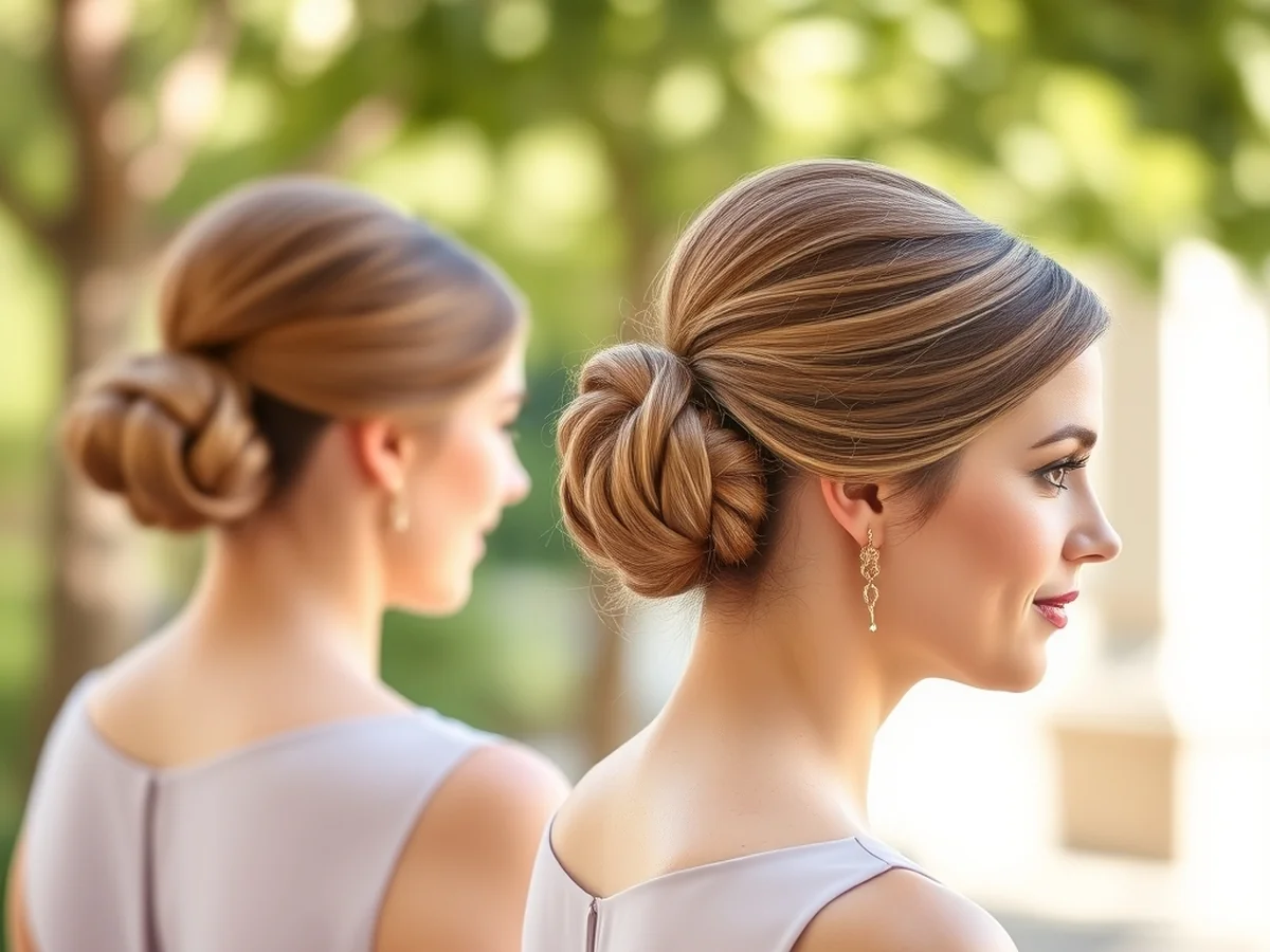 Uniform Bridesmaid Updos - bridesmaid hairstyles ideas