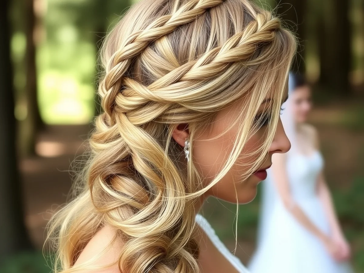 Loose Braided Crown - bridesmaid hairstyles