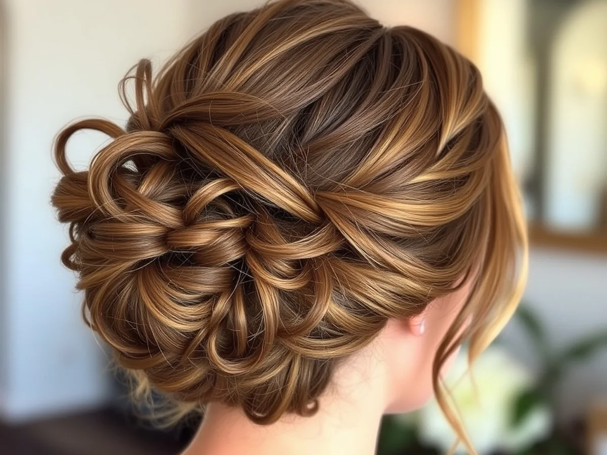 Textured Messy Bun - bridesmaid hairstyles