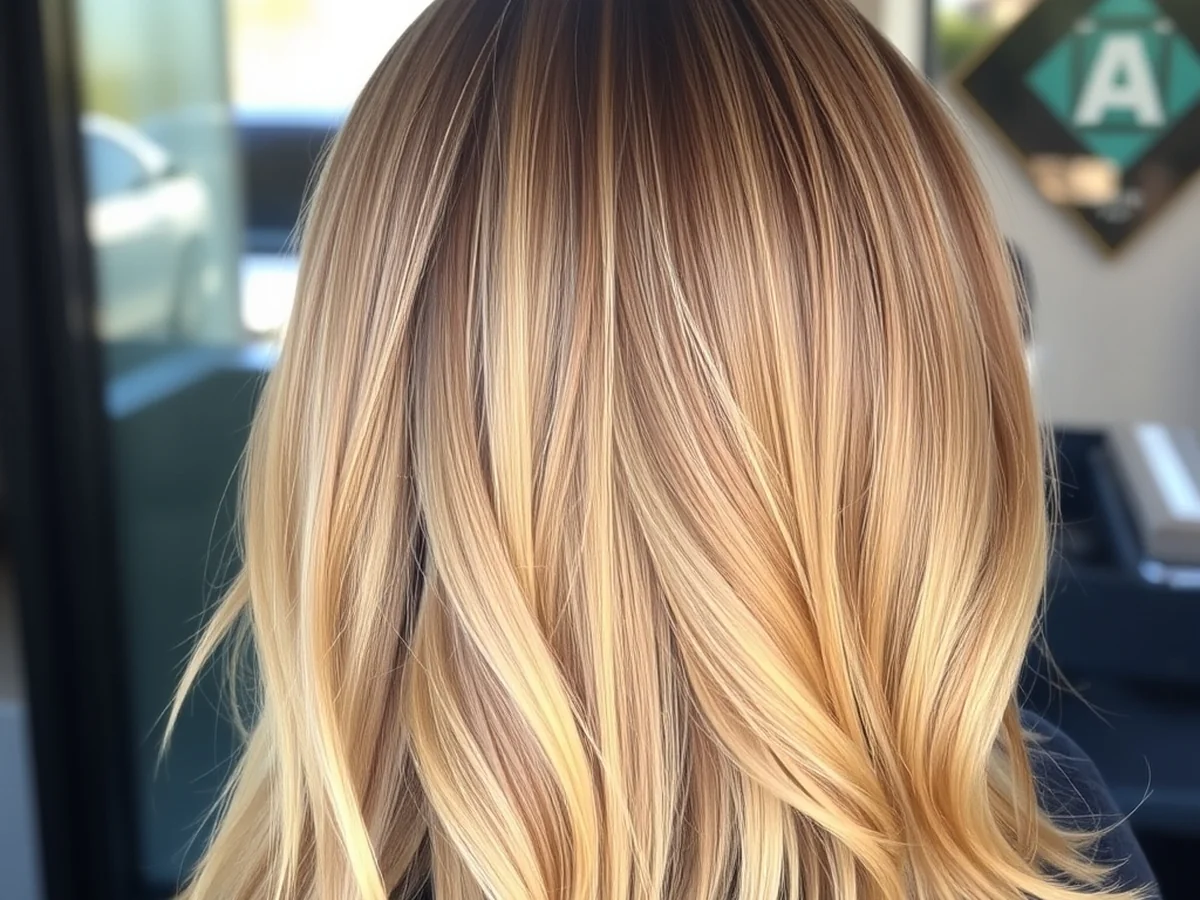 Butterscotch balayage blend - caramel balayage hair color