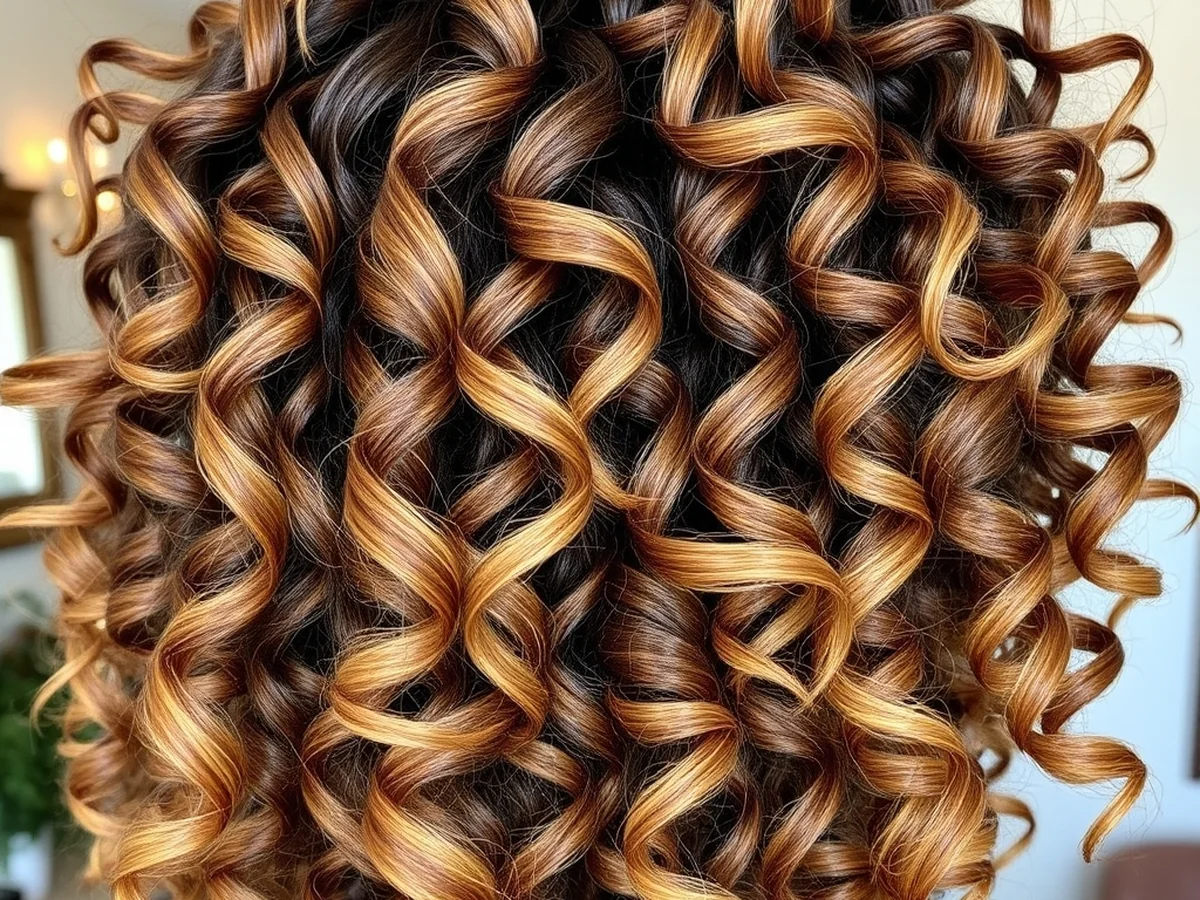 Caramel balayage curls - caramel balayage hair color