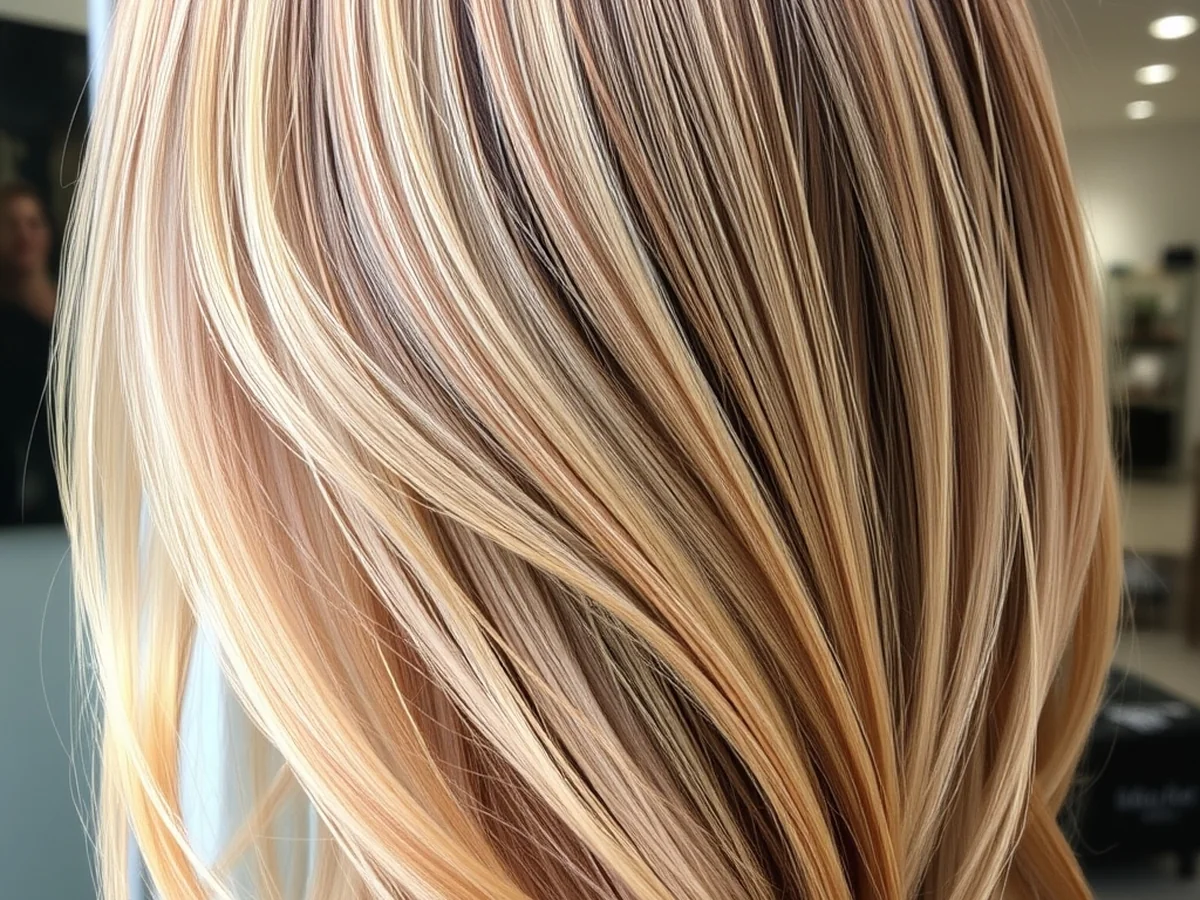 Honey toned ribbons - caramel balayage hair color