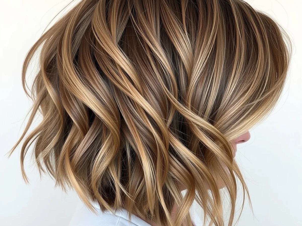 Layered caramel balayage blend - caramel balayage hair color