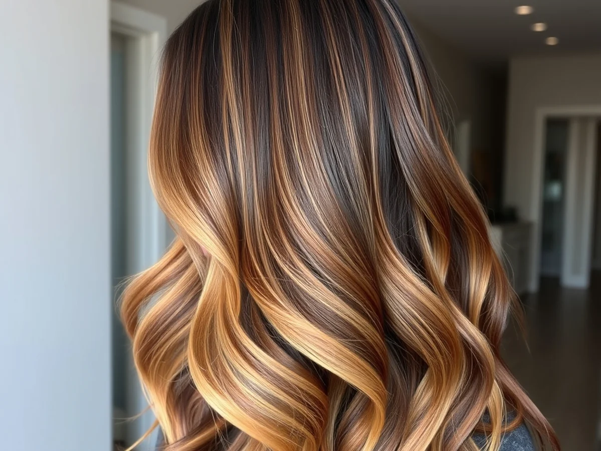 Rich chocolate caramel - caramel balayage hair color