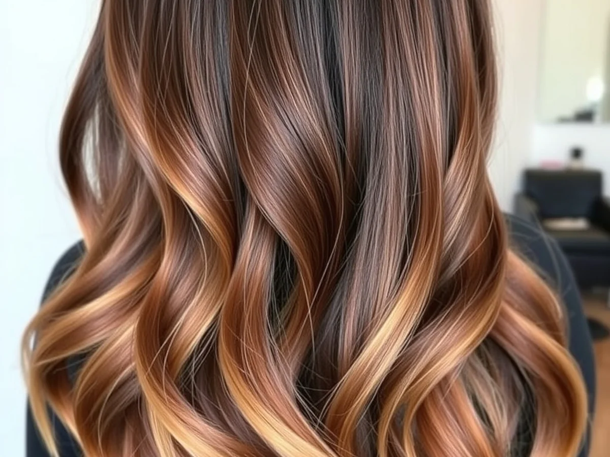 Subtle caramel ends - caramel balayage hair color