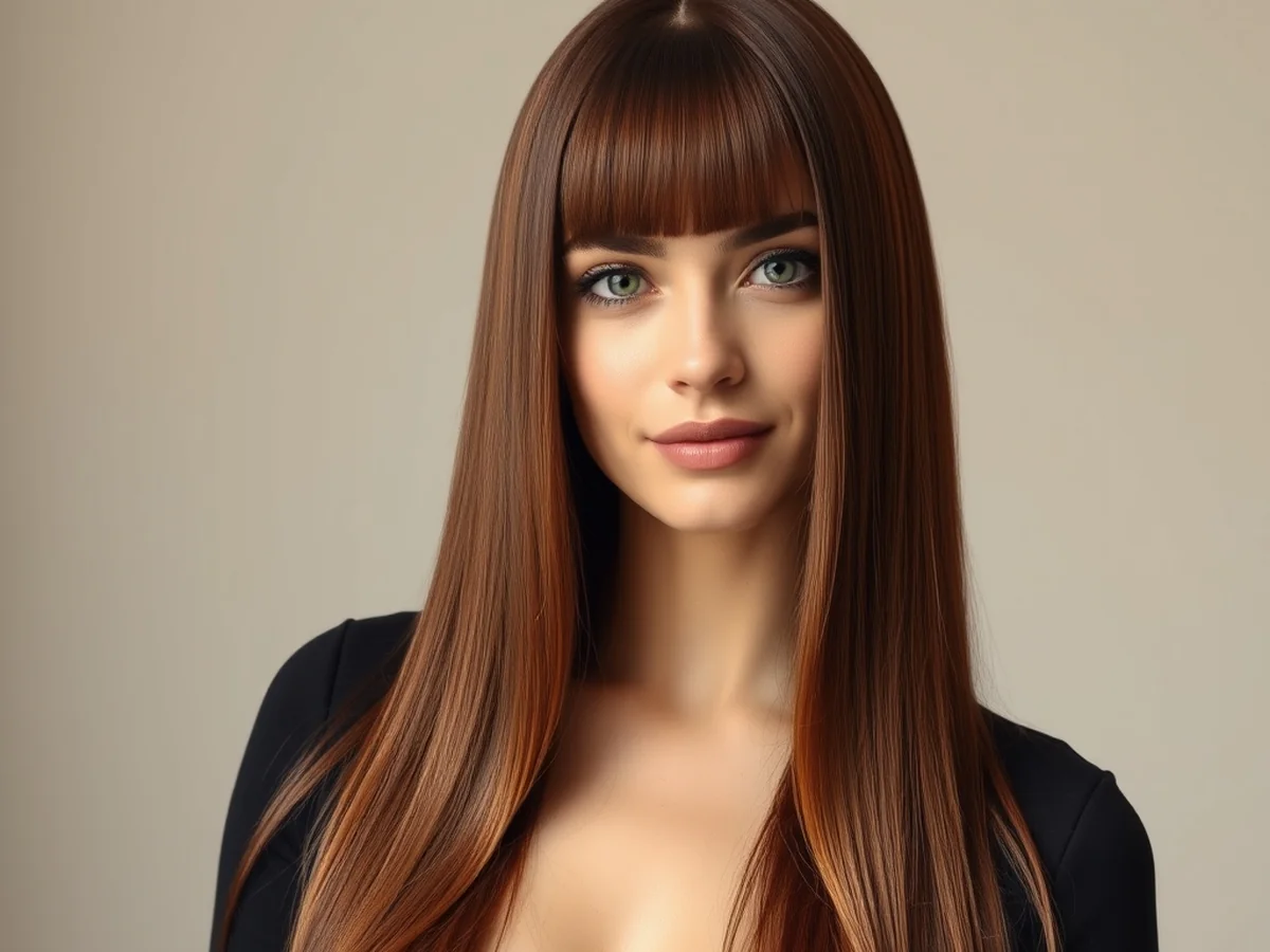 Chestnut On Straight Hair - chestnut hair color