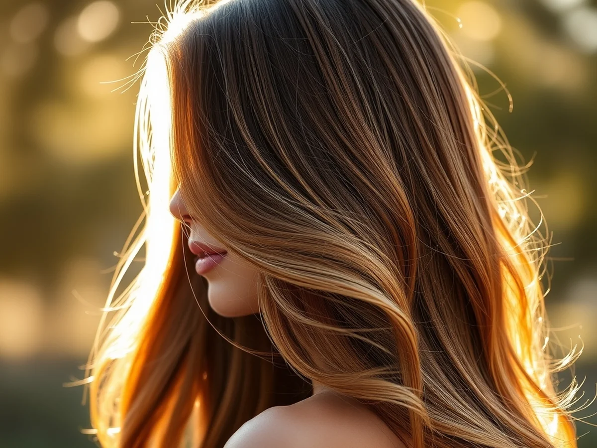 Golden Chestnut Highlights - chestnut hair color