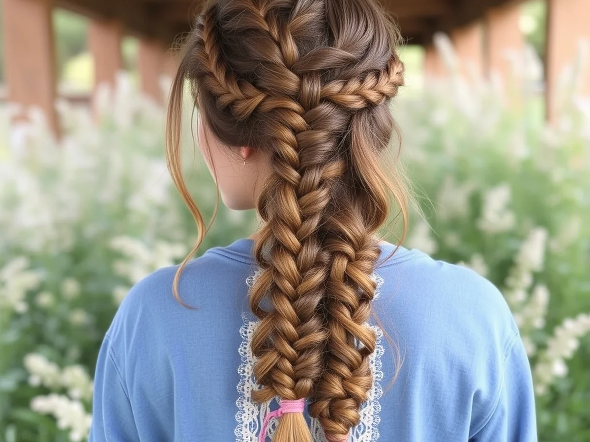Boho Braid Look - double headband hairstyles