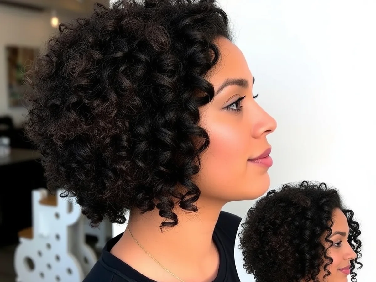 Curly Hair Style - double headband hairstyles
