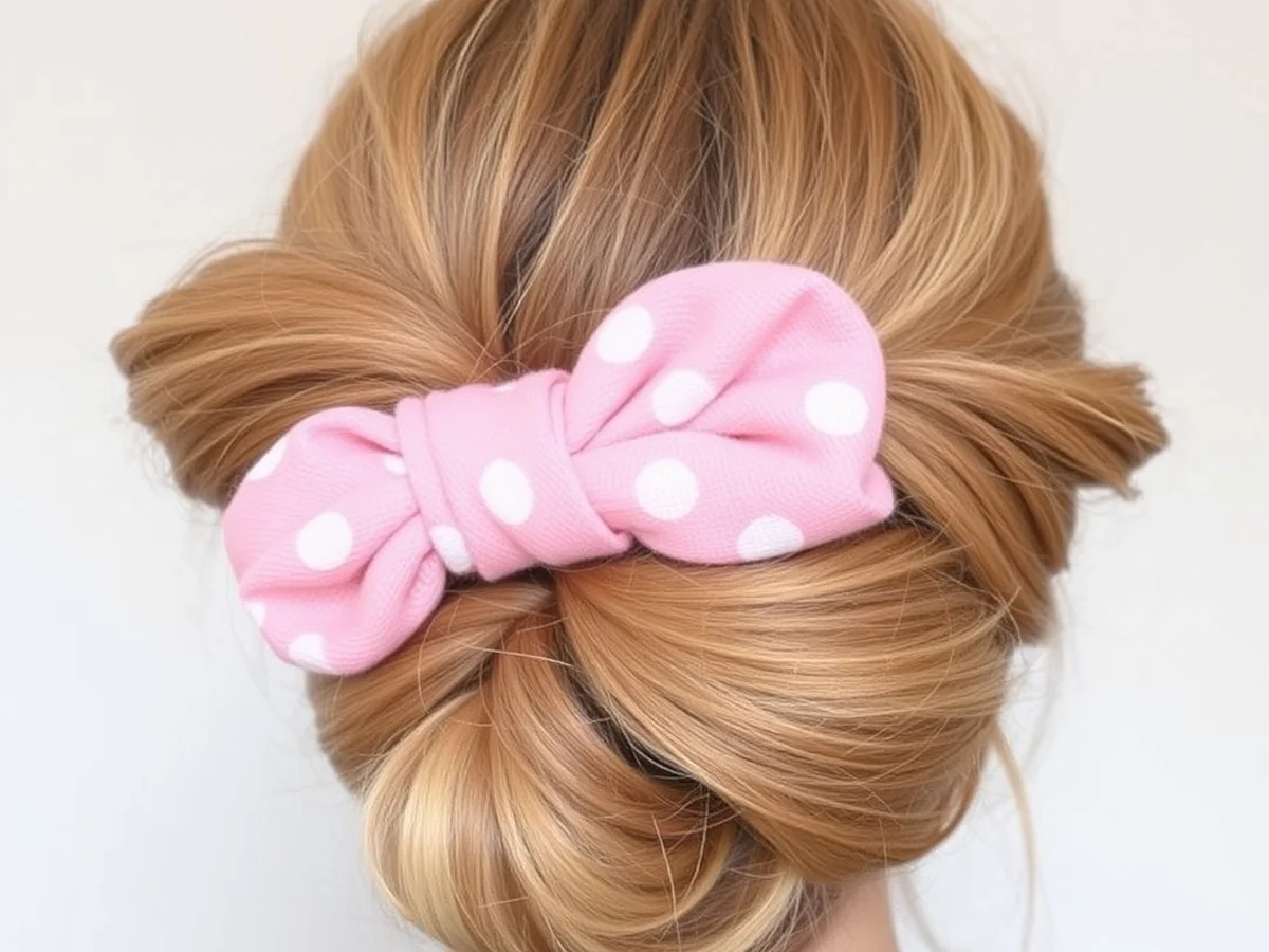 Double Headband Chignon - double headband hairstyles