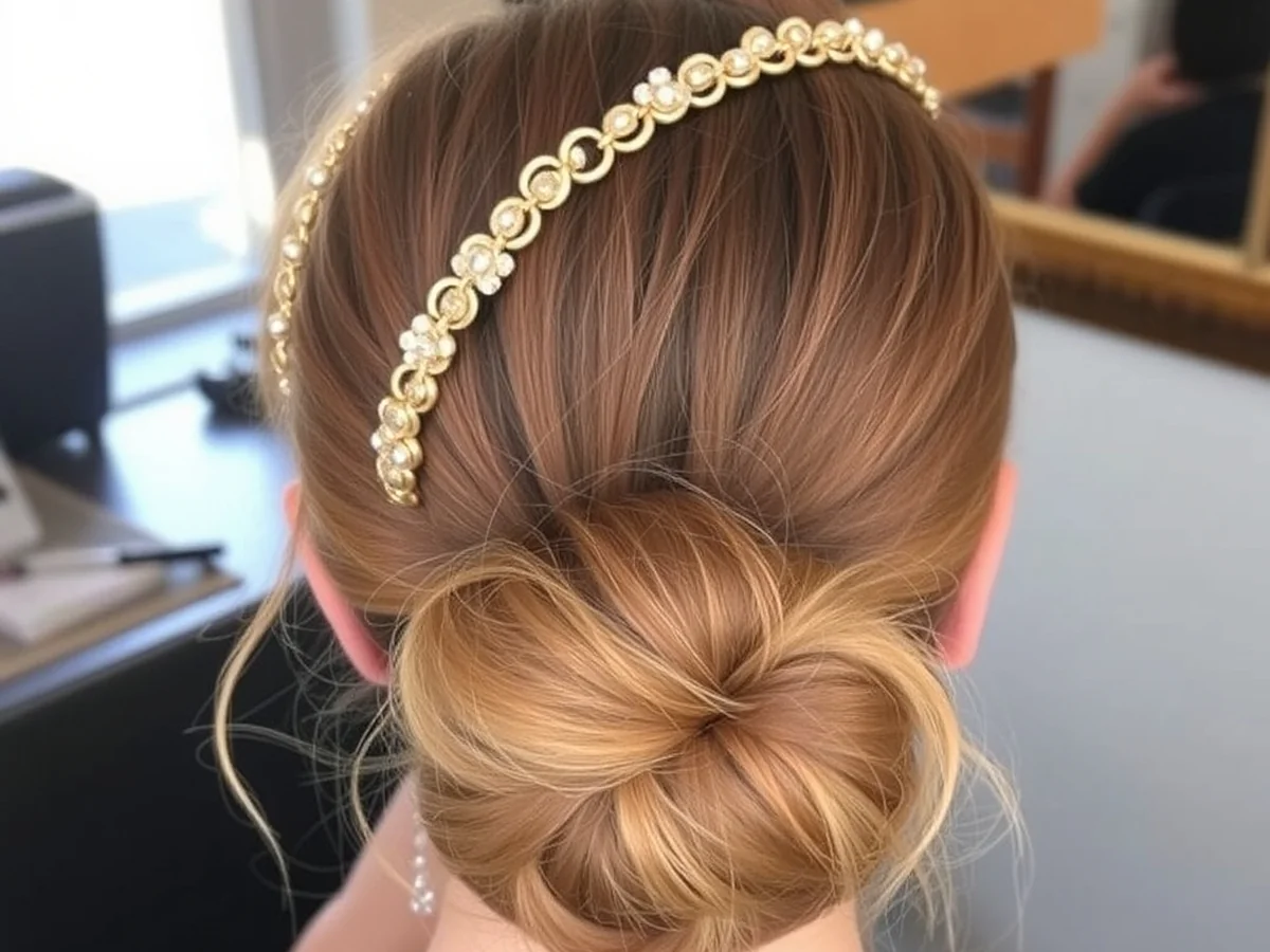 Double Headband Updo - double headband hairstyles