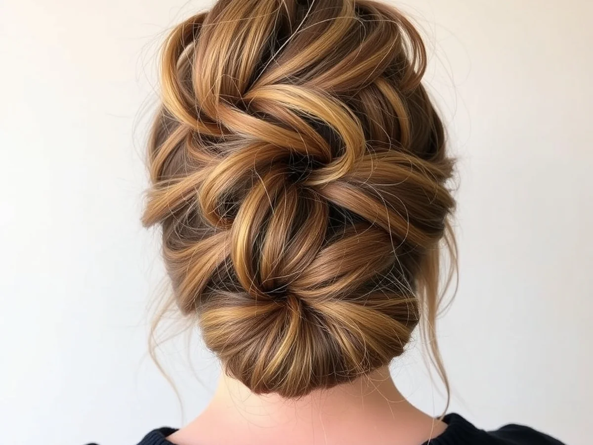 Messy Bun Combo - double headband hairstyles