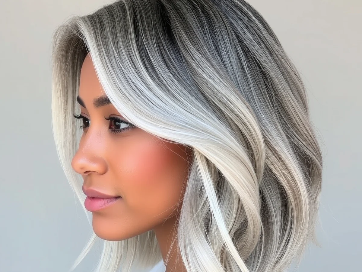 Silver Gray Blending - gorgeous hair color