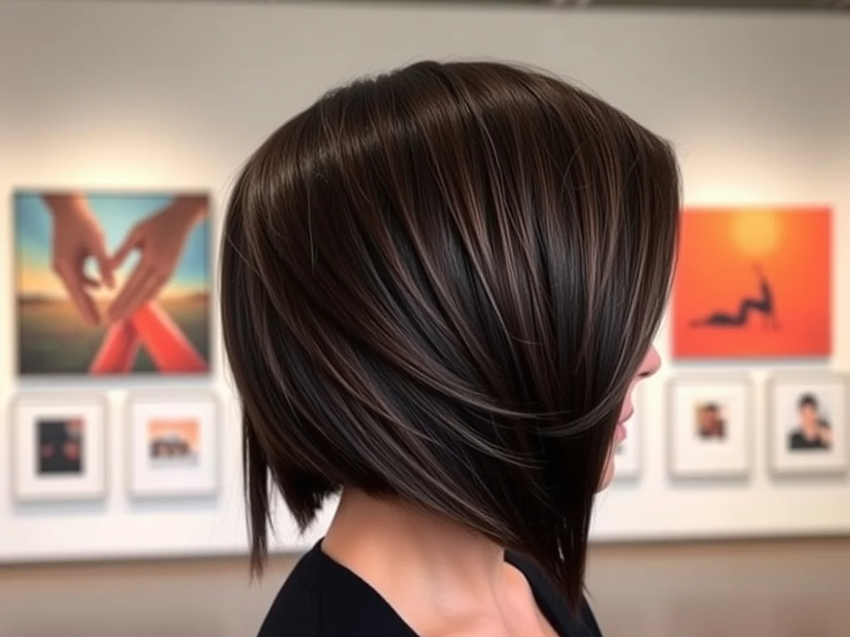 Asymmetrical Short Bob - haircut ideas for brunettes
