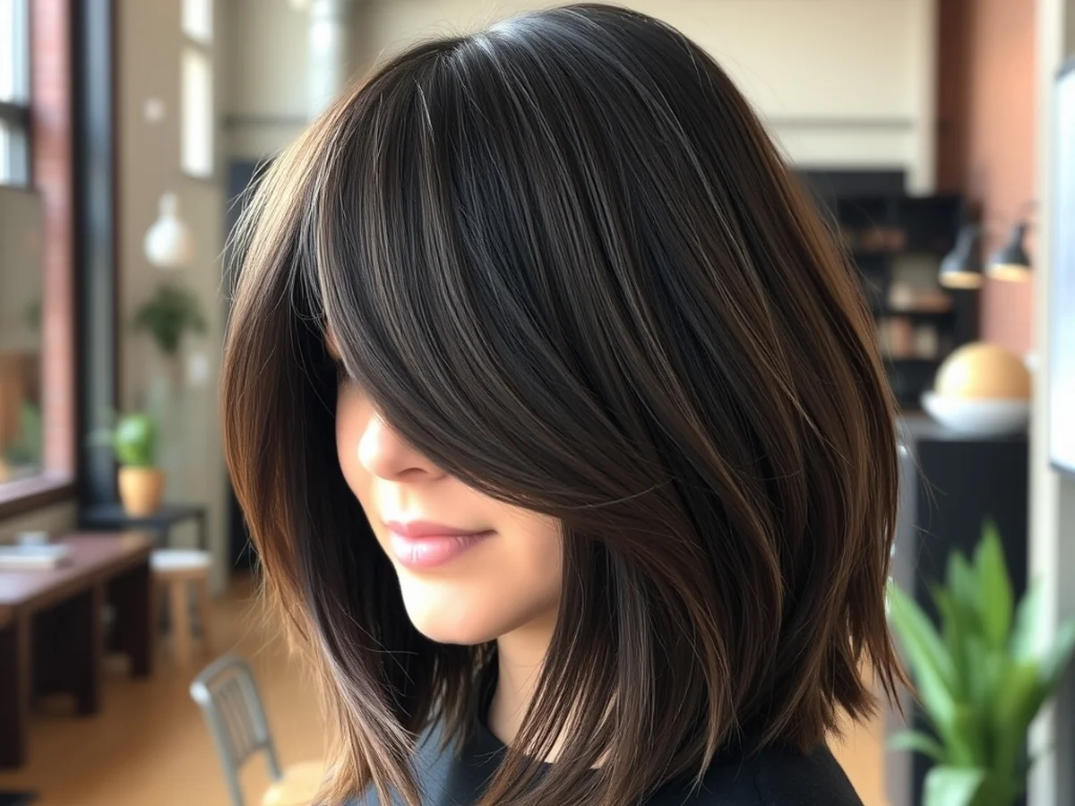 Face Framing Shag - haircut ideas for brunettes