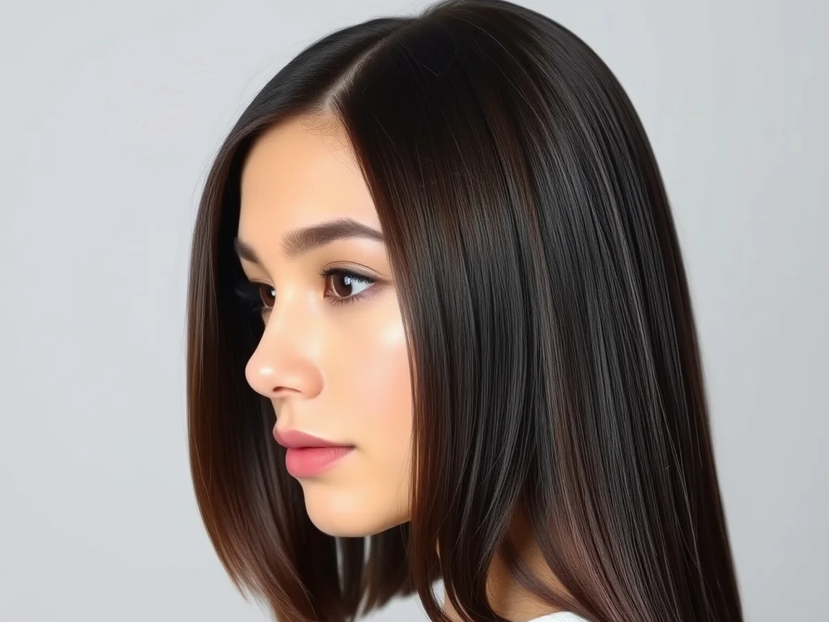 Sleek Center Part Lob - haircut ideas for brunettes