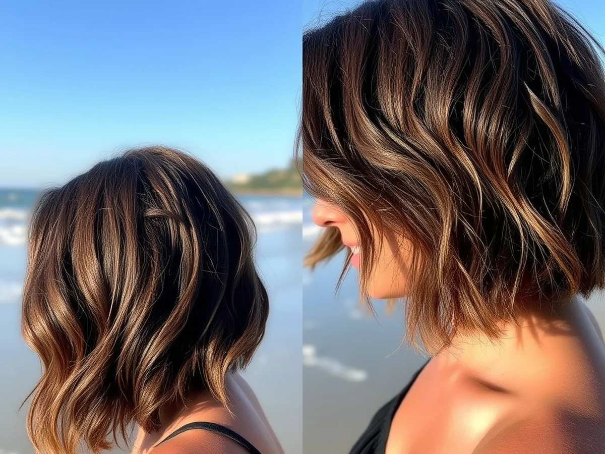 Textured Lob Cut - haircut ideas for brunettes