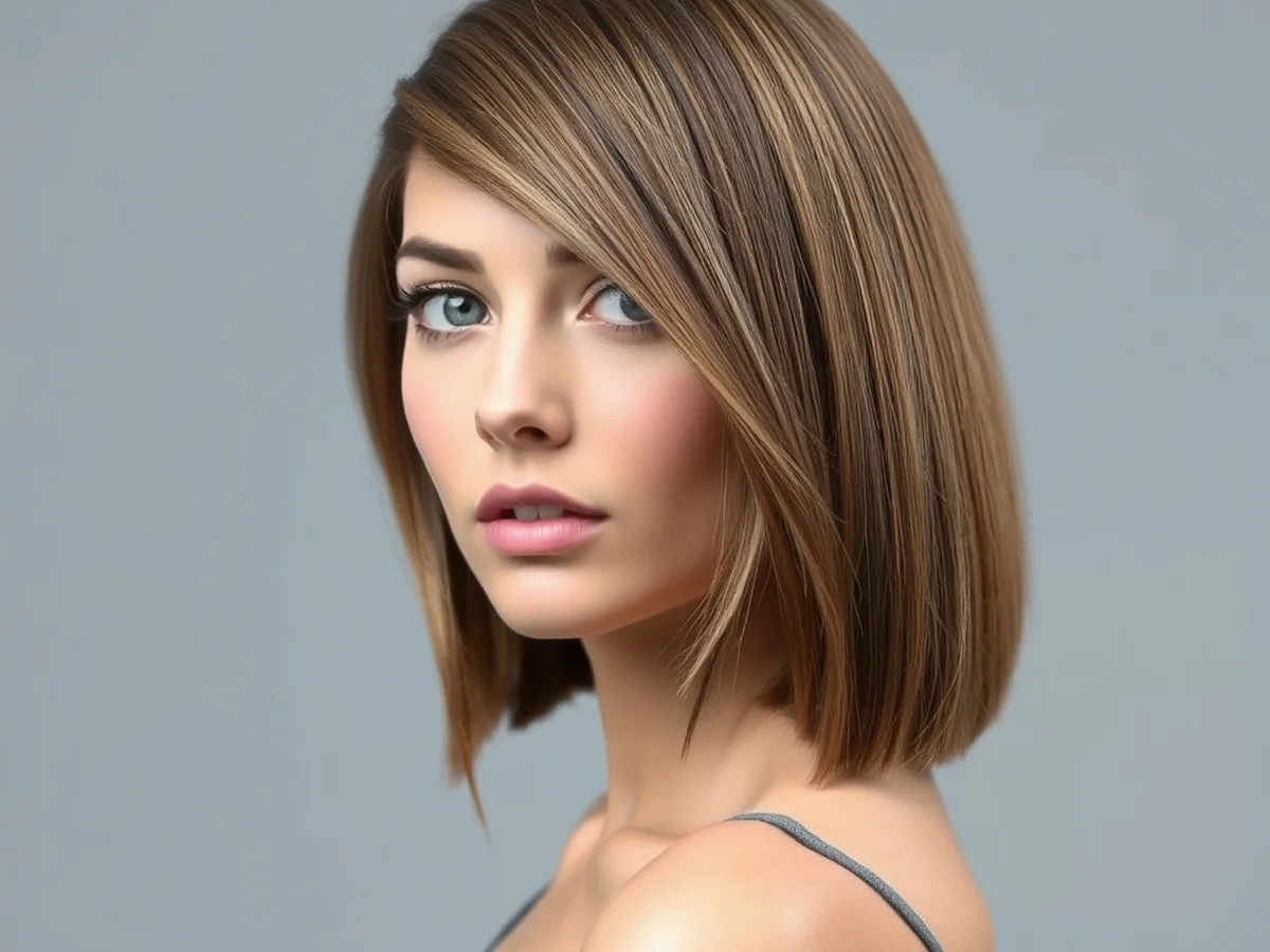 Asymmetrical Bob Style - hairstyles round faces