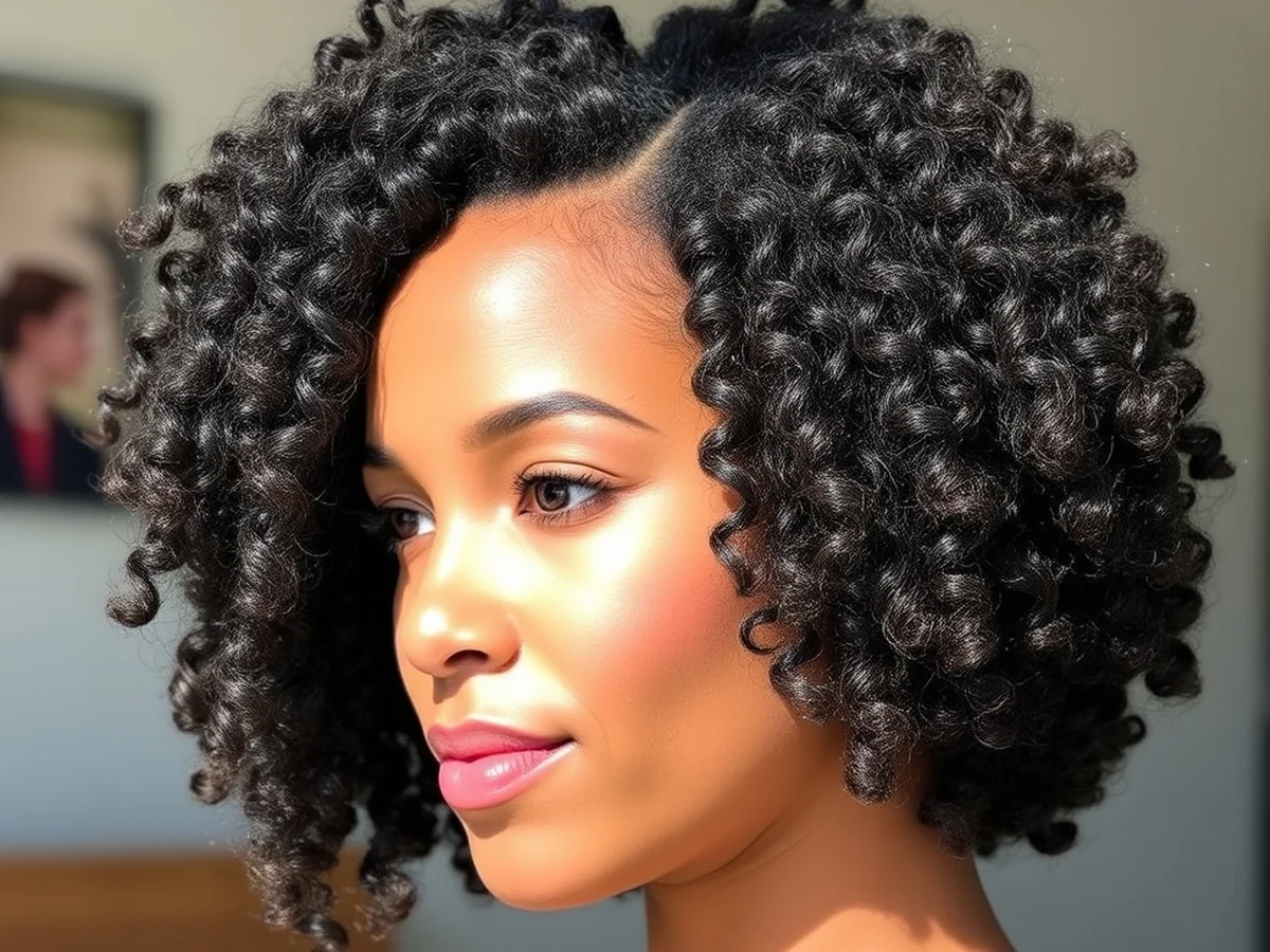 Curly Crop Style - hairstyles round faces