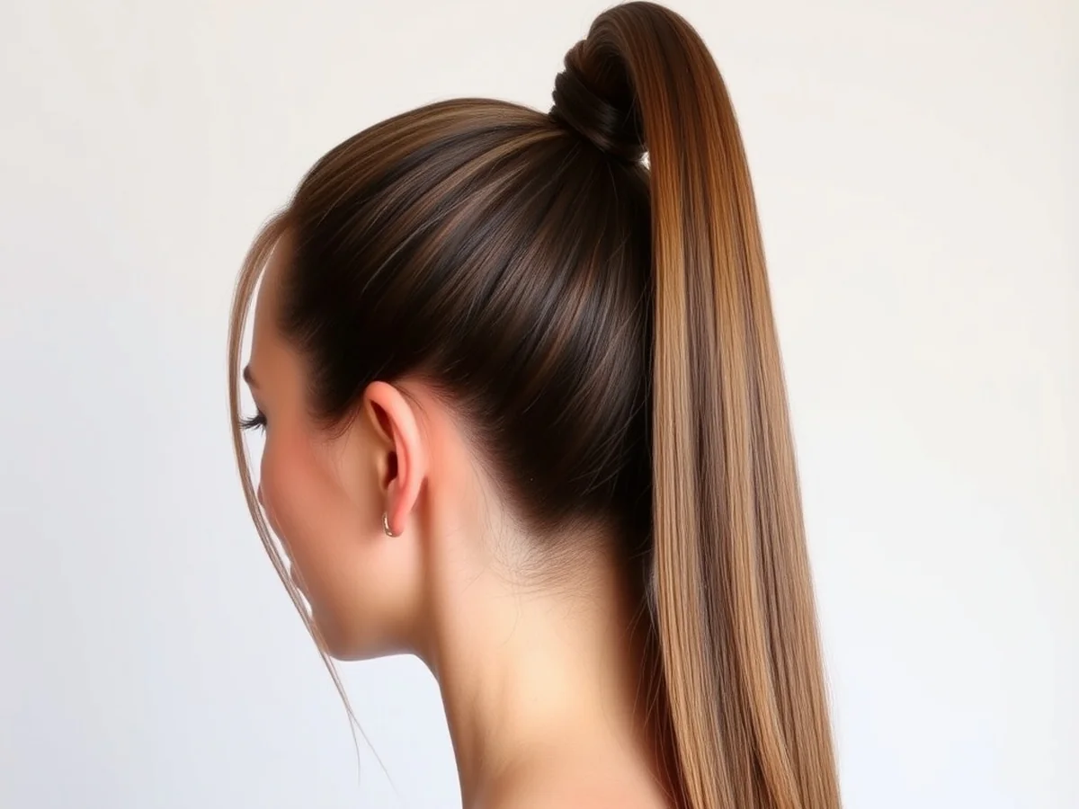 High Ponytail Styling - hairstyles round faces