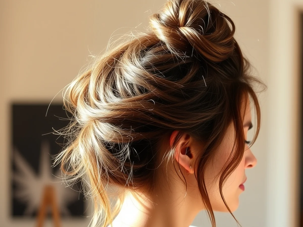 Messy Bun Styling - hairstyles round faces