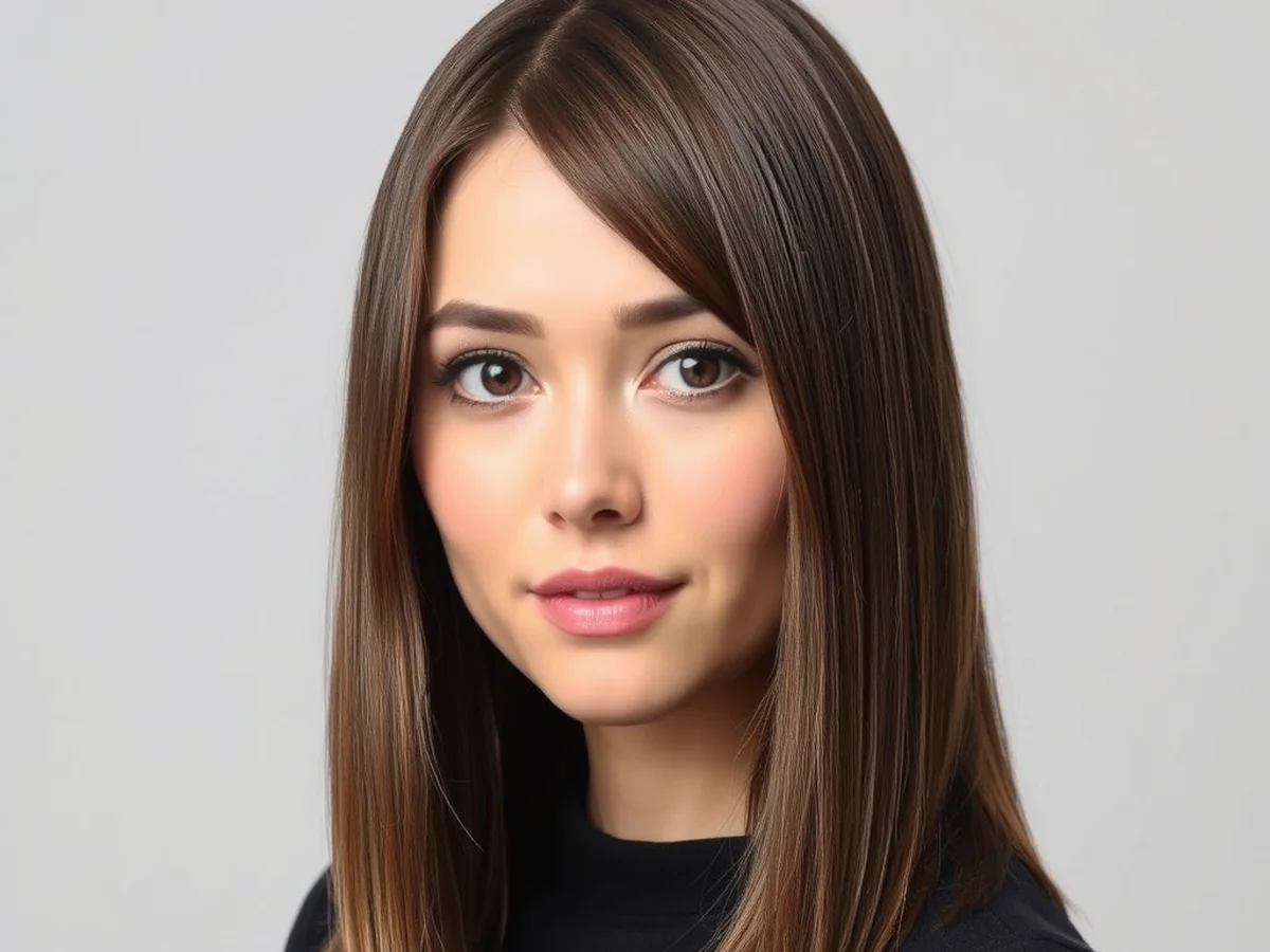 Middle Part Style - hairstyles round faces