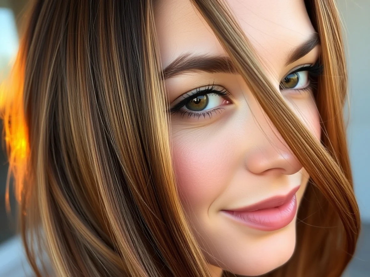 Bright Face Framing - honey brown balayage