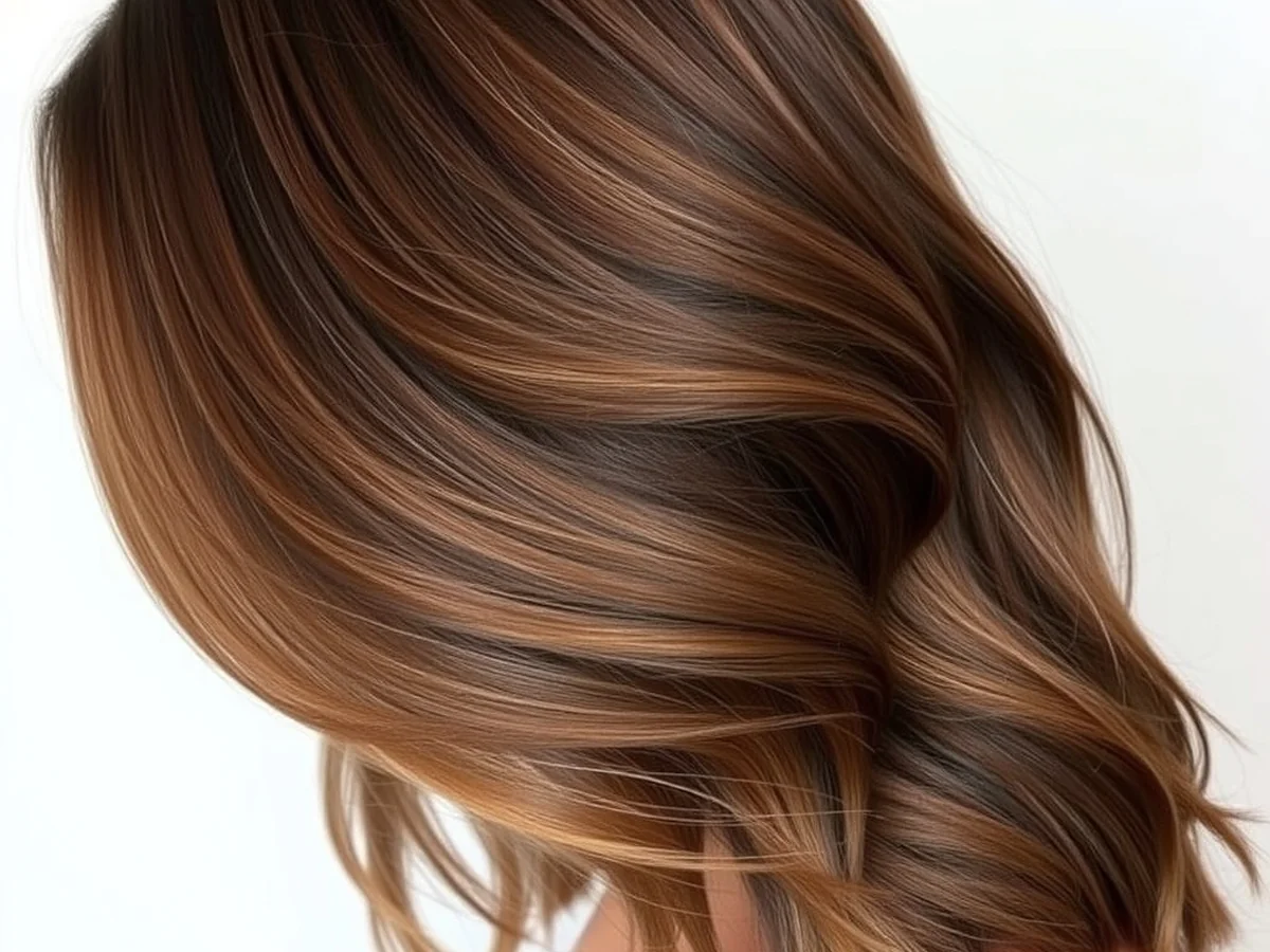 Deep Brown Base - honey brown balayage