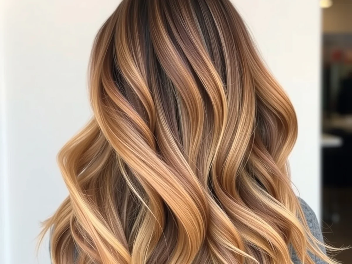 Layered Honey Brown Balayage - honey brown balayage