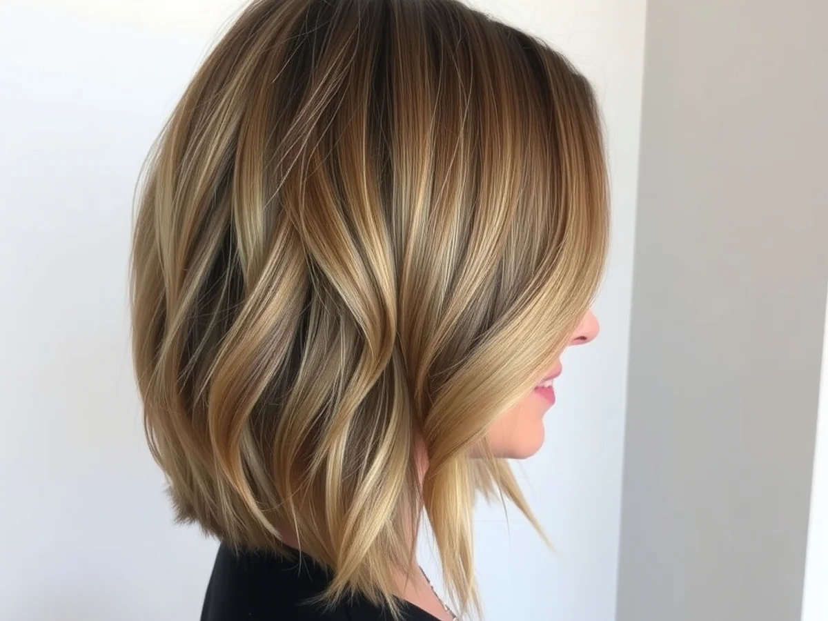 Shoulder-Length Honey Balayage - honey brown balayage
