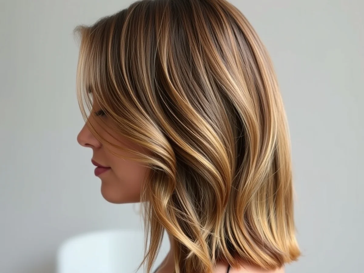 Subtle Honey Highlights - honey brown balayage