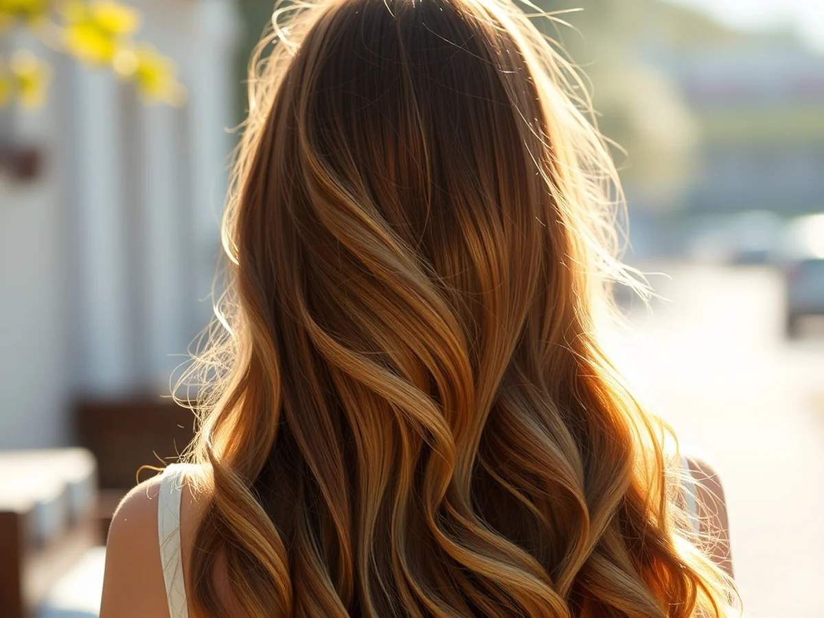 Sun-Drenched Honey Balayage - honey brown balayage
