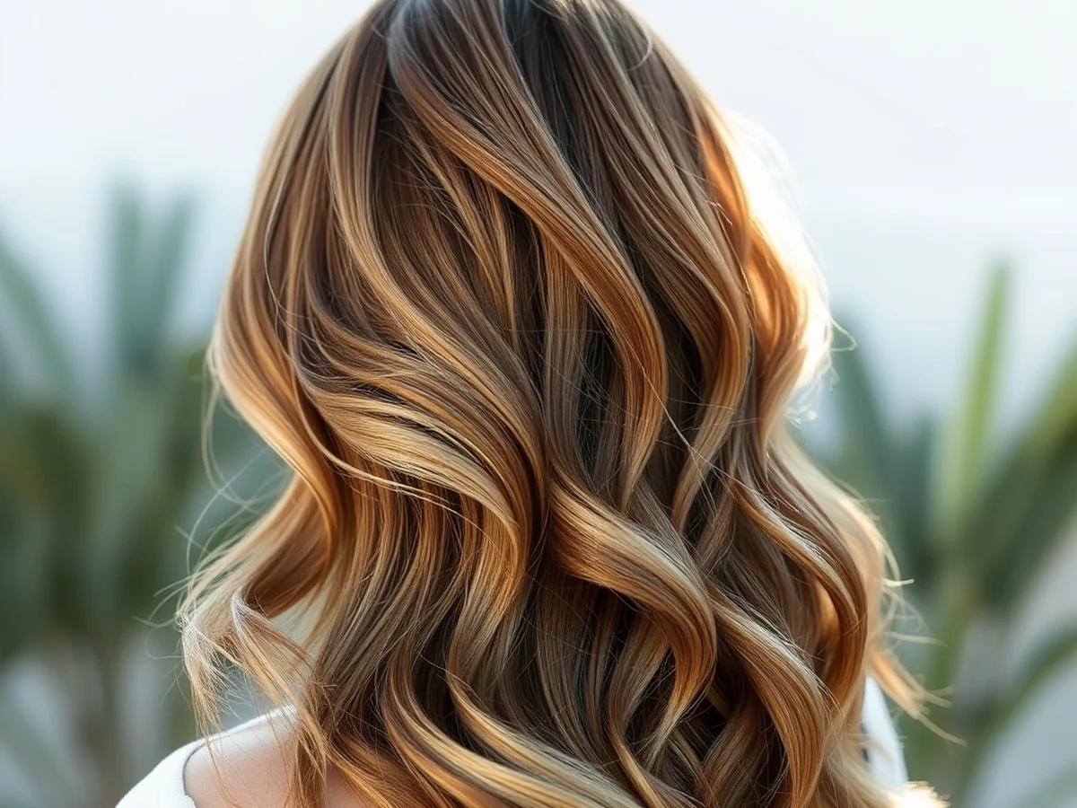 Textured Honey Brown Balayage - honey brown balayage