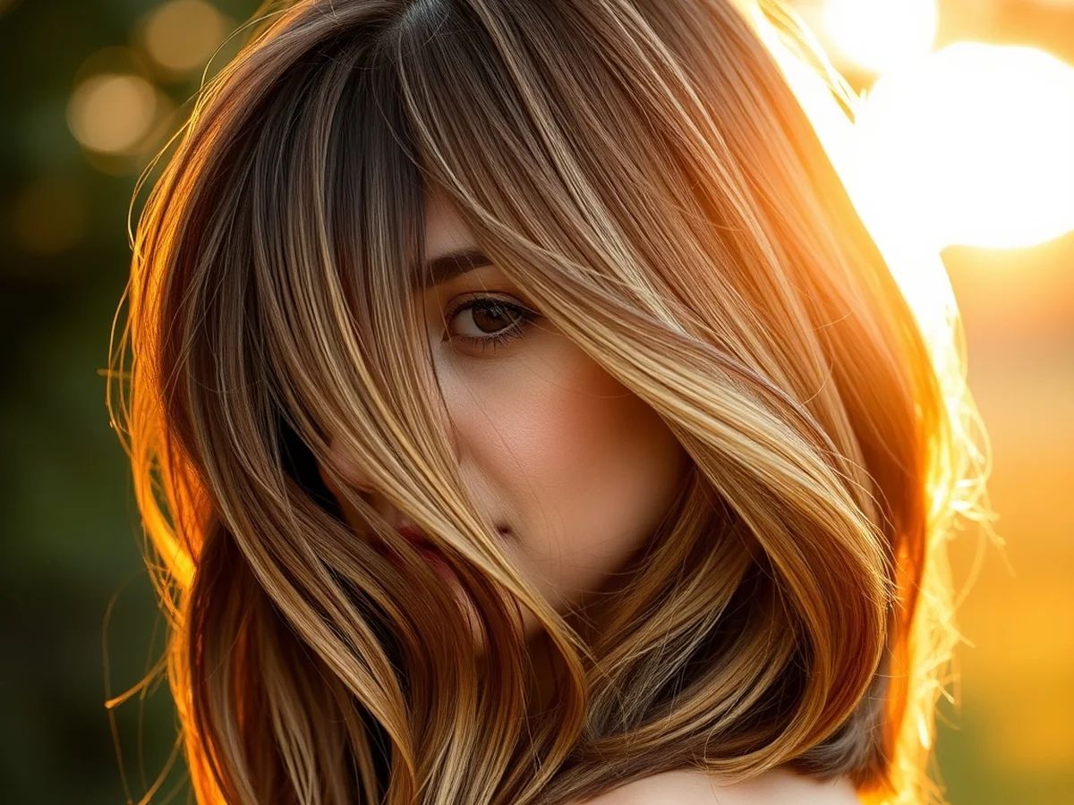 Warm Caramel Ribbons - honey brown balayage