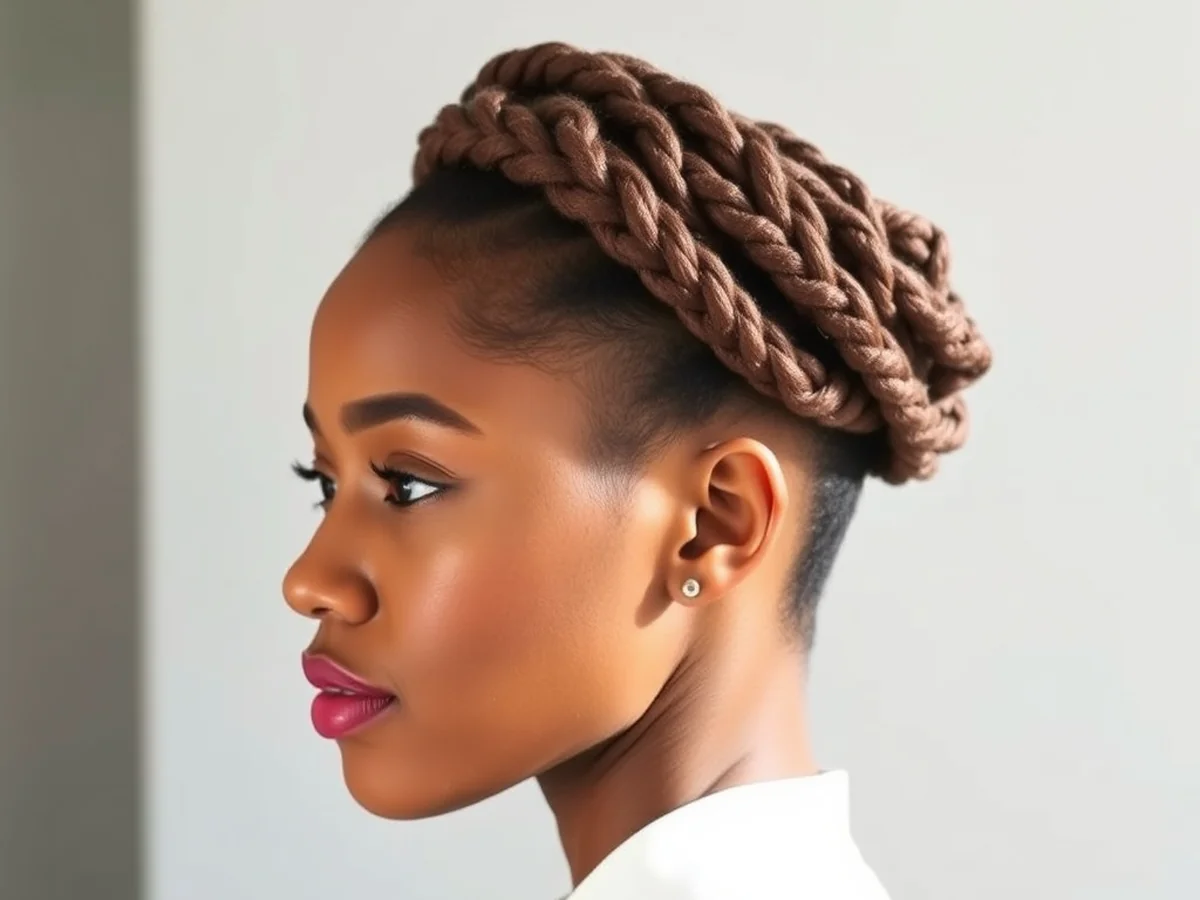 Crown Braid Style - loc style for long hairs