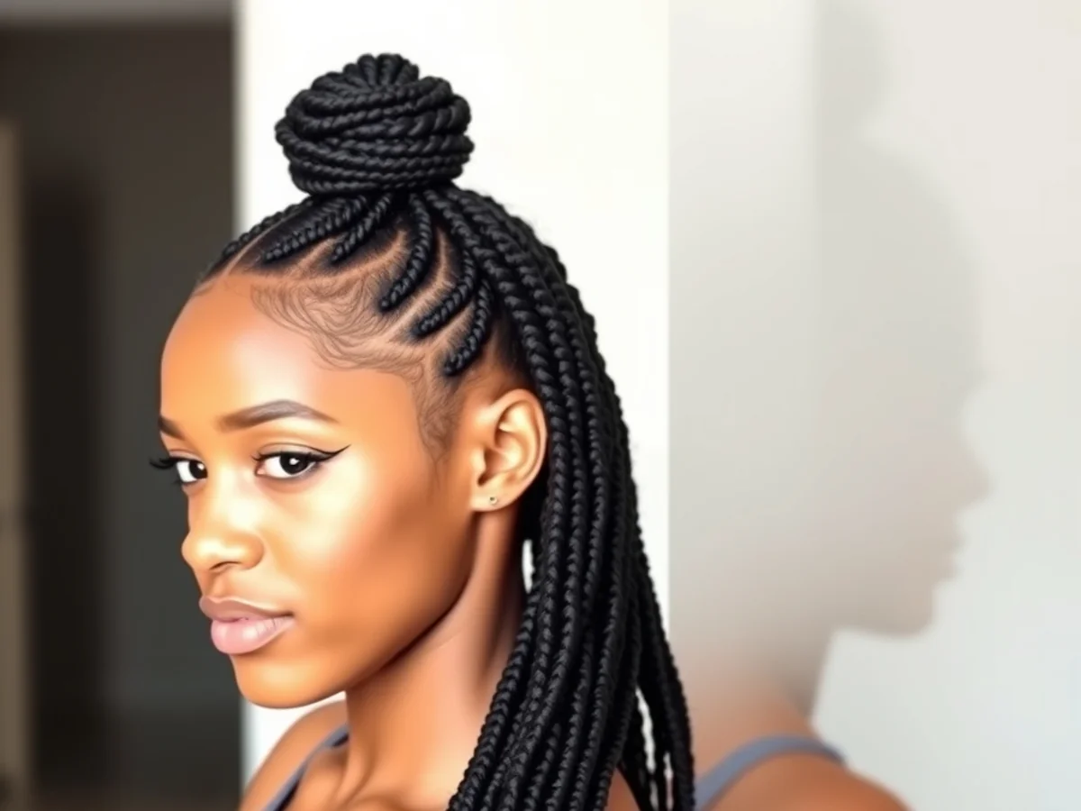 Double Bun Look - loc style for long hairs