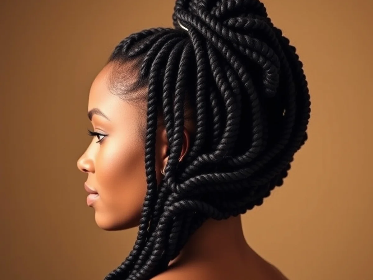 Pin Curl Ponytail - loc style for long hairs